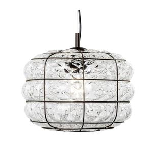 SIRU - Luster na lanku TERRA 1xE27/60W/230V čierna/číra benátske sklo RS420-025CRB vyobraziť