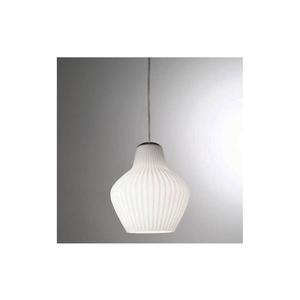 SIRU - Luster na lanku LONDON 1xE27/60W/230V biela/lesklý chróm benátske sklo LS601-025BLL vyobraziť