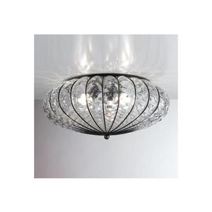 SIRU - Stropné svietidlo ACCADEMIA 3xE27/60W/230V číra/čierna benátske sklo MC227-015CRB vyobraziť