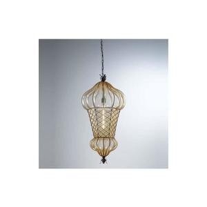 SIRU - Luster na reťazi BABÀ 1xE27/60W/230V pr. 30 cm béžová/hnedá benátske sklo MS105-060ABV vyobraziť