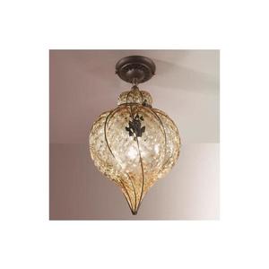 SIRU - Prisadený luster GOCCIA 1xE27/60W/230V pr.25 cm béžová/hnedá benátske sklo MC111-035ABB vyobraziť