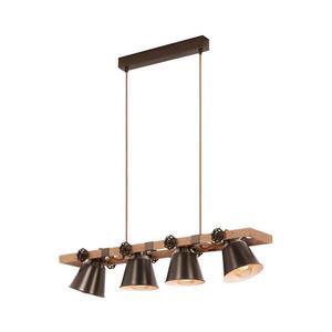 Briloner 4406-044 - Luster na lanku TALE 4xE27/40W/230V hnedá 4406-044 vyobraziť