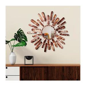 Nástenné zrkadlo SLNKO pr. 75 cm hnedá 930DYU1514 vyobraziť