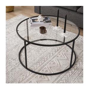 Konferenčný stolík BERLIN 45x80 cm čierna/číra 706CLN1135 vyobraziť