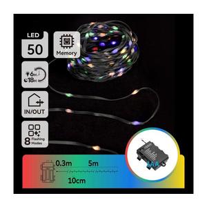 B.V. - LED Vonkajšia vianočná reťaz 50xLED/8 funkcií 3xAA 5, 3m IP44 multicolor B10303K1O vyobraziť