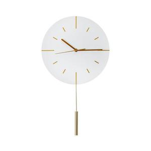 Nástenné hodiny s kyvadlom pr. 30 cm 1xAA biela/zlatá PZLKW vyobraziť