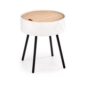 Halmar Konferenčný stolík AURA 45x38 cm biela/čierna/béžová V-CH-AURA-LAW-BIAŁY vyobraziť