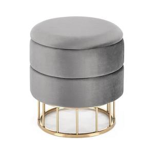 Halmar Taburet MINTY pr. 37 cm šedá/zlatá V-CH-MINTY-PUFA-POPIEL vyobraziť