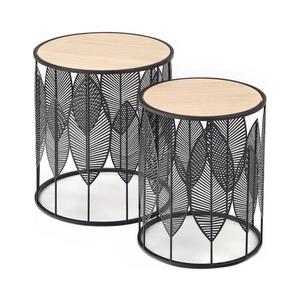 Halmar SADA 2x Konferenčný stolík FOLLA pr. 33/40 cm čierna V-CH-FOLLA-LAW-CZARNY vyobraziť