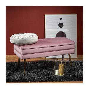 Halmar Lavica s úložným priestorom VELVA 37x78 cm ružová/zlatá V-CH-VELVA-RÓŻOWY/ZŁOTY vyobraziť