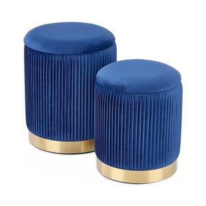 Halmar SADA 2x Taburet MONTY pr. 36/66 cm modrá/zlatá V-CH-MONTY-PUFA-GRANATOWY vyobraziť