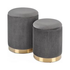 Halmar SADA 2x Taburet MONTY pr. 36/66 cm šedá/zlatá V-CH-MONTY-PUFA-POPIEL vyobraziť