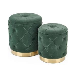 Halmar SADA 2x Taburet POLLY pr. 40/44 cm zelená/zlatá V-CH-POLLY-PUFA-C.ZIELONY vyobraziť