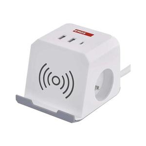 Predlžovací kábel kocka s bezdrôtovým nabíjaním QI 2Z +2xUSB-A+1xUSB-C 2m biela P0212CQ vyobraziť