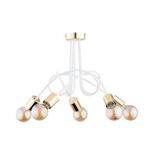 Prisadený luster TANGO 5xE27/15W/230V biela/zlatá 63211 vyobraziť