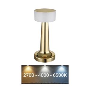 Globo 58447M - LED Stmievateľná dotyková stolná lampa ANGELIKA LED/1W/3, 7V zlatá 58447M vyobraziť