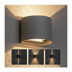 Brilagi - LED Vonkajšie nástenné svietidlo RONDO LED/6W/230V šedá IP54 WO-HR60431-LED-OEM-SA vyobraziť