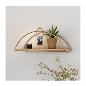 Nástenná polica 45x18 cm dub/zlatá 498HFT1102 vyobraziť