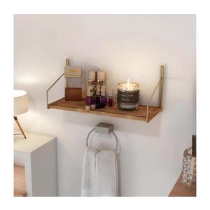Nástenná polica 45x16 cm dub/zlatá 498HFT1101 vyobraziť