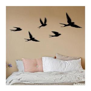 SADA 5x Nástenná dekorácia vtáci kov 279ENZ2593 vyobraziť
