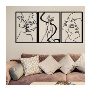 SADA 3x Nástenná dekorácia 109x50 cm láska kov 279ENZ1877 vyobraziť