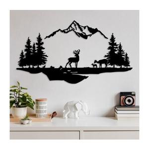 Nástenná dekorácia 2ks 70x38 cm jeleň kov/čierna 891TNL3167 vyobraziť