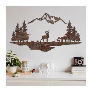 Nástenná dekorácia 2ks 70x38 cm jeleň kov/hnedá 891TNL3787 vyobraziť