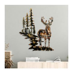 Nástenná dekorácia 65x79 cm jeleň kov 930DYU1217 vyobraziť