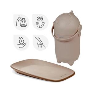 Nattou - Kôš na plienky a prebaľovacia podložka SOFTY 50x70 cm hnedá VP-F188650 vyobraziť