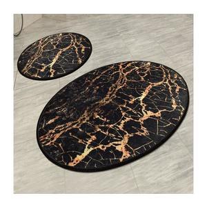 SADA 2x Kúpeľňová predložka GOLDES 60/100 cm čierna/zlatá 359CHL2402 vyobraziť