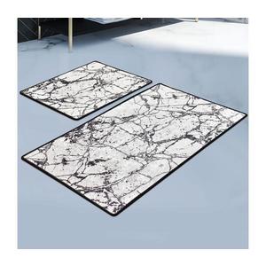 SADA 2x Kúpeľňová predložka MARBLE 60/100 cm biela/čierna 359CHL2459 vyobraziť