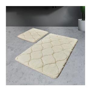 SADA 2x Kúpeľňová predložka INFINITY 60/100 cm béžová 359CHL2255 vyobraziť