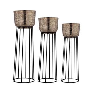 Eglo 428095 - SADA 3x Kovový kvetináč OKAYAMA čierna/zlatá 428095 vyobraziť