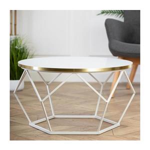 HowHomely Konferenčný stolík DIAMOND 40x70 cm zlatá/biela 10-1562-70-WWG vyobraziť