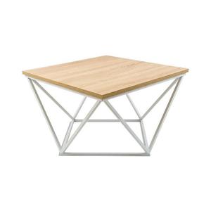 HowHomely Konferenčný stolík CURVED 60x60 cm biela/béžová 10-1568-60-WBO-MDF vyobraziť