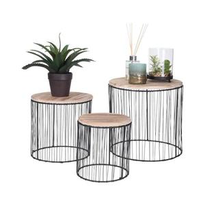 HowHomely SADA 3x Stojan na kvety pr. 19/23/28 cm čierna/béžová NB1402860 vyobraziť