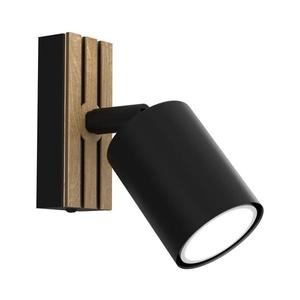 Nástenné bodové svietidlo TERRA 1xGU10/8W/230V čierna/dub 9955 vyobraziť