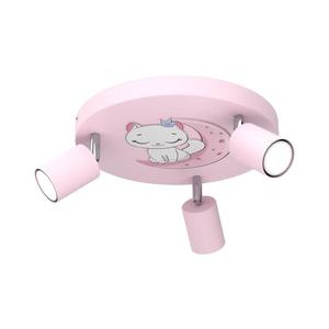 Detské bodové svietidlo FUN 3xGU10/8W/230V ružová/mačka 9379 vyobraziť