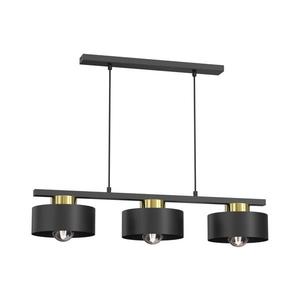 Luster na lanku MARTI 3xE27/15W/230V čierna/zlatá 9998 vyobraziť