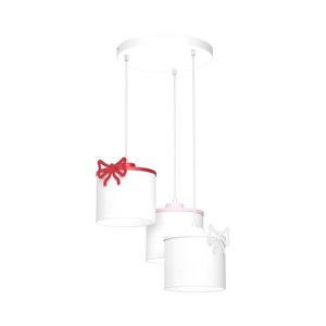 Detský luster na lanku SWEET 3xE27/15W/230V biela/ružová/červená/mašľa 9439 vyobraziť