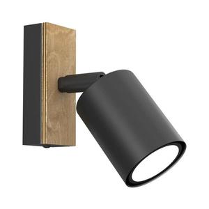 Nástenné bodové svietidlo TULON 1xGU10/8W/230V čierna/dub 1646 vyobraziť