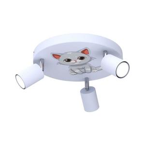 Detské bodové svietidlo FUN 3xGU10/8W/230V modrá/mačka 9325 vyobraziť