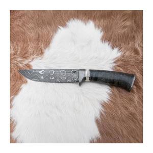 Jiří Čurda Lovecký damaškový nôž 13, 8 cm breza/ťavia kosť 592 vyobraziť