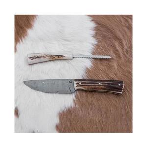 Jiří Čurda Poľovnícky damaškový nôž s pílkou 11 cm jelení paroh 536 vyobraziť