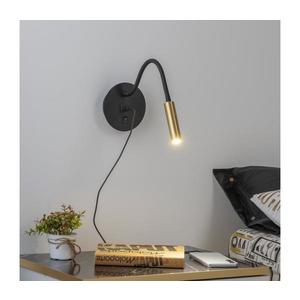 Brilagi -LED Flexibilná nástenná lampa s USB portom MAYA LED/3W/230V čierna/zlatá BRI103 vyobraziť