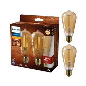 SADA 2x LED Stmievateľná žiarovka VINTAGE Philips ST64 E27/4, 2W/230V 2200K 8719514337893 vyobraziť