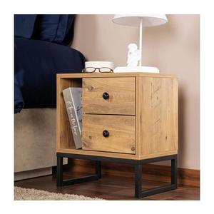 Nočný stolík GLIMMER 50x45, 2 cm borovica atlantic/čierna 241NRD1413 vyobraziť