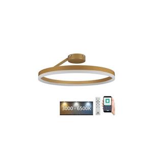 LED Stmievateľný prisadený luster LED/40W/230V 3000-6500K zlatá + diaľkové ovládanie TA1313/G vyobraziť