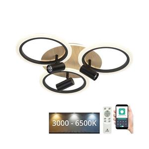 LED Stmievateľné stropné svietidlo LED/70W/230V 3000-6500K čierna/hnedá + DO TB1311/BW vyobraziť