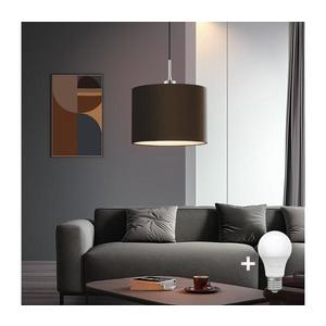 Eglo - LED Luster na lanku TUNJA 1xE27/60W/230V hnedá 1xEG32517+1xEG32491 vyobraziť